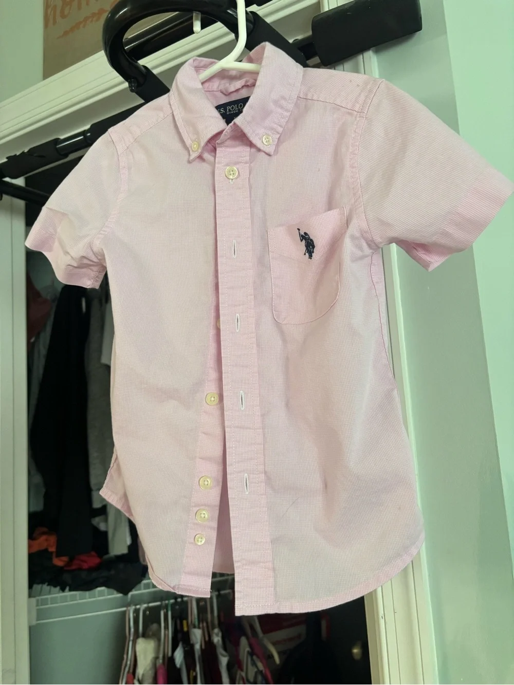 NWOT Boys’ Ralph Lauren Pink Short-Sleeve Oxford Shirt